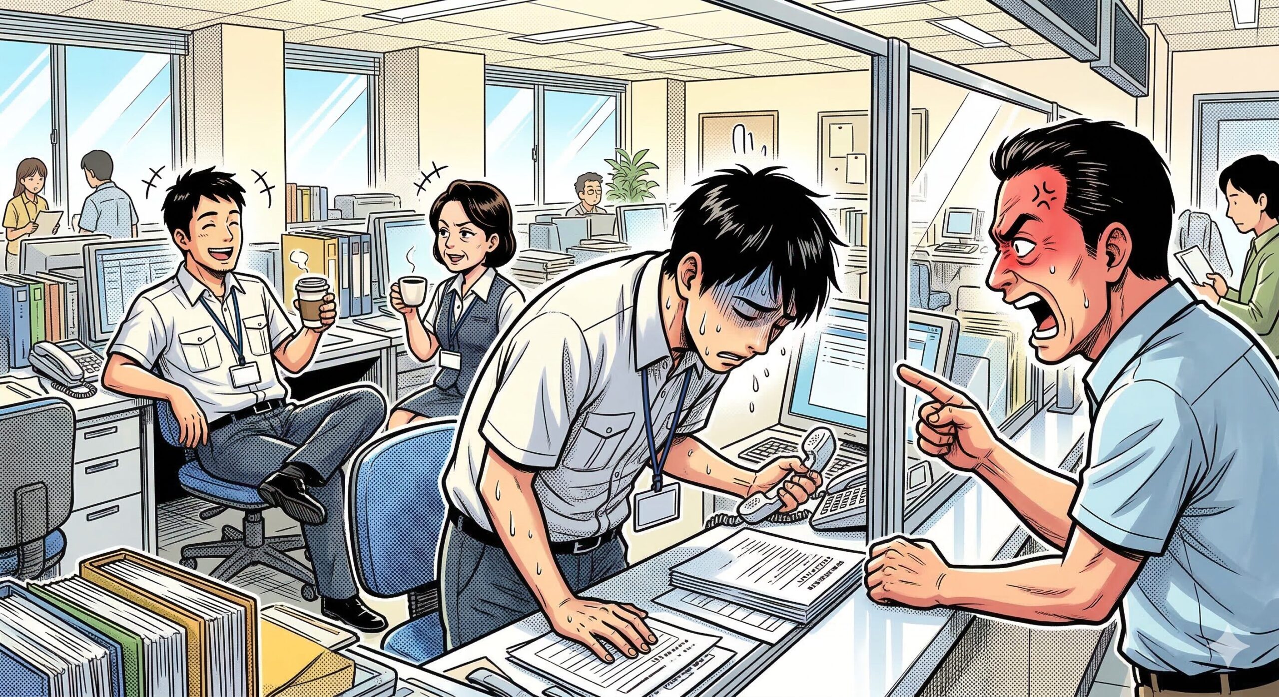 市役所非正規ワイ(月14万)「はい…はい…申し訳ございません…😭」