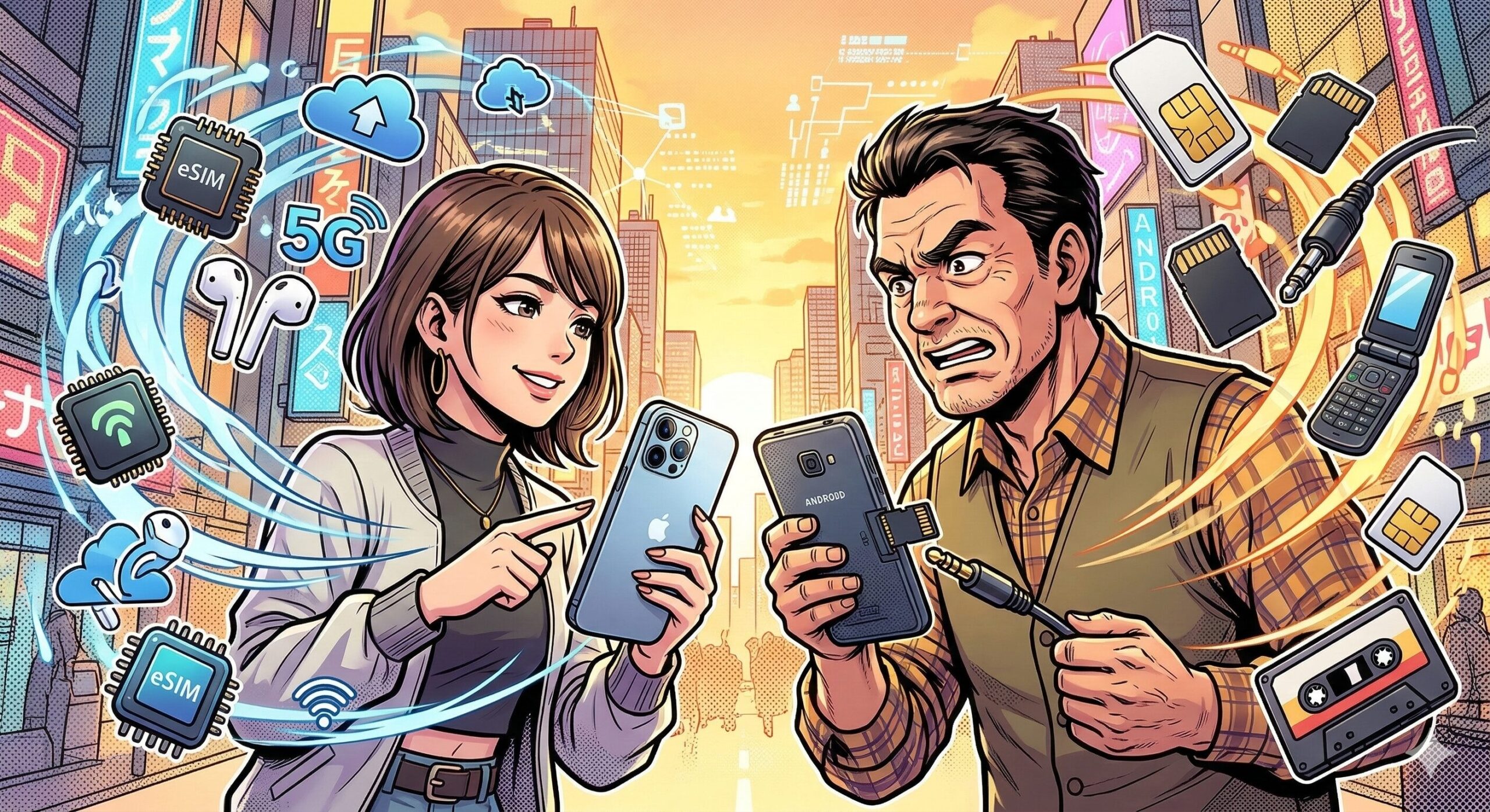 老害「スマホにmicroSDとイヤホンジャックを付けろ😡！」林檎民「プッw」林檎「物理simやめる」